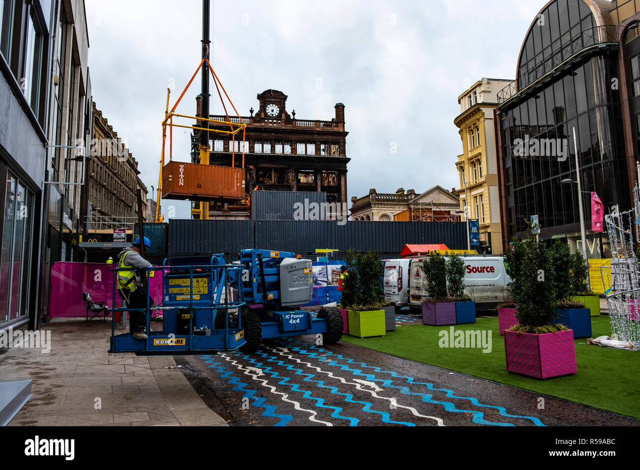 Belfast, Northern Ireland. 30th Nov 2018. Shipping containers to